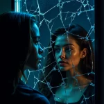 fractured blue reflection