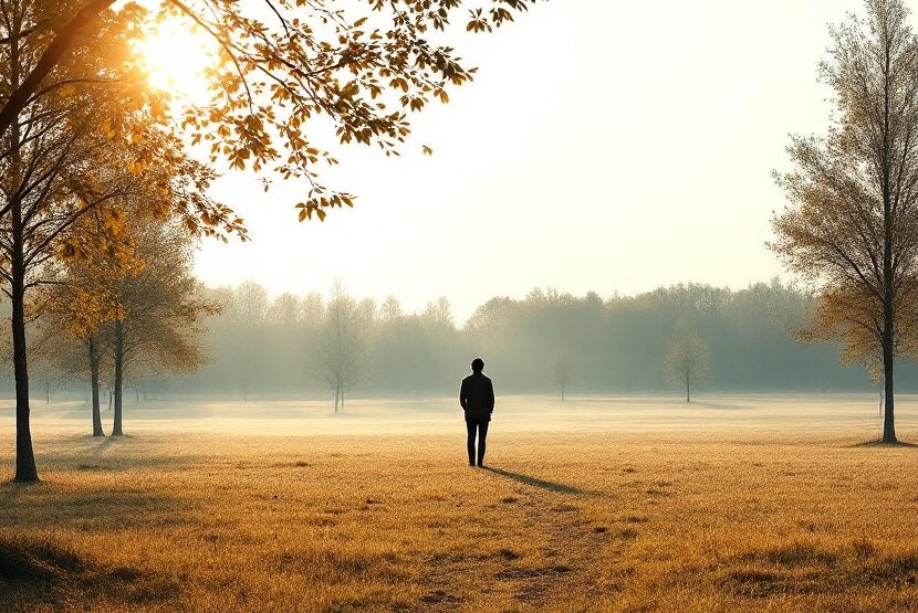 Stockcake solitude at dawn 1750826926