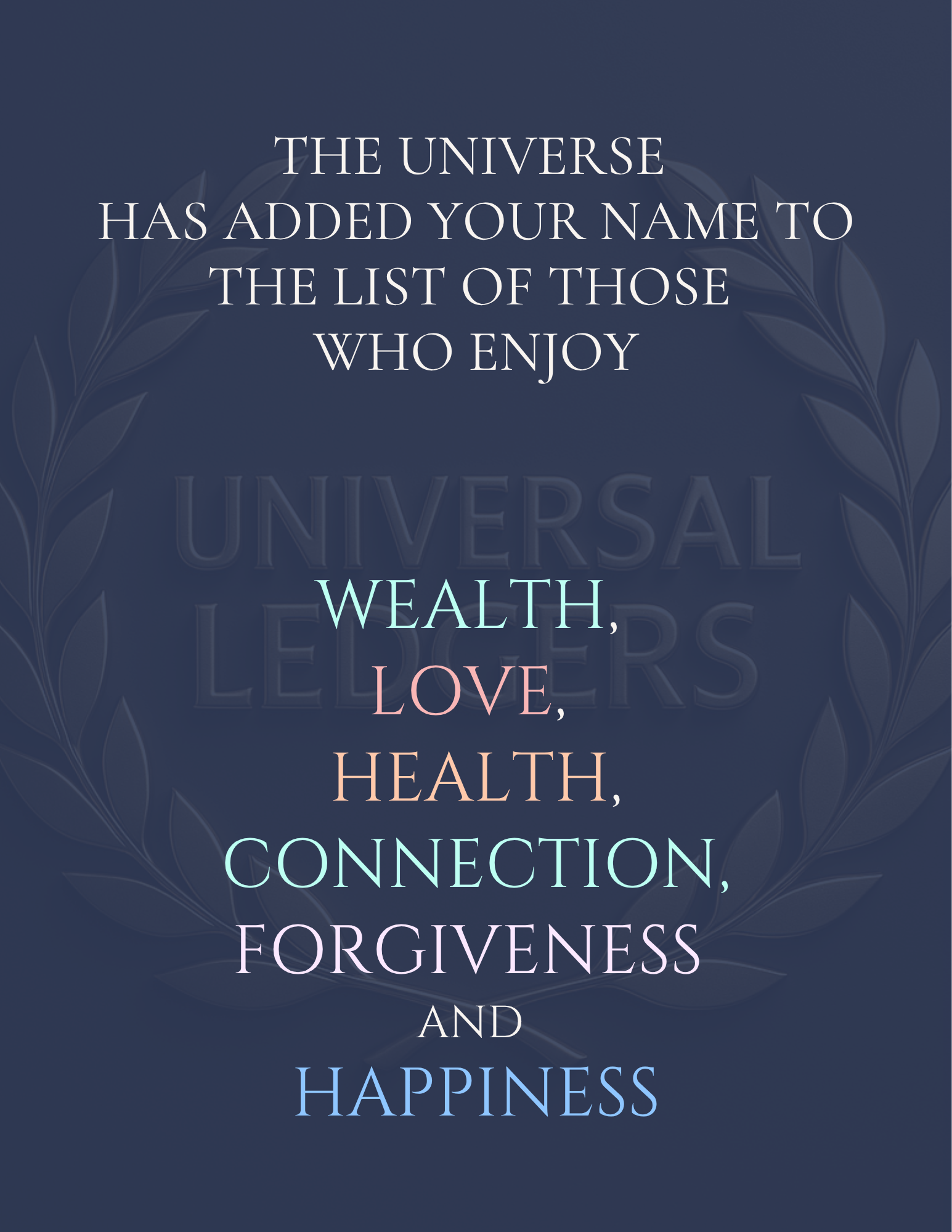 Ledger positive message